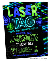 Laser Tag Birthday Party Invitation